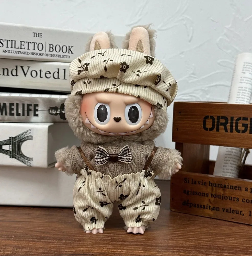 17cm Labubu V1–V2 Trendy Doll Clothes & Accessories – Idol Outfit for Kids Gift