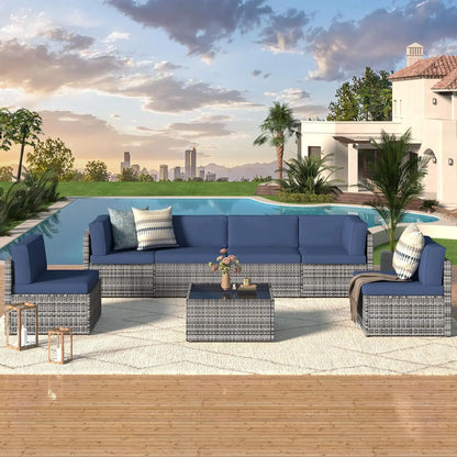 Outdoor Sectional Chair Set – Weather-Resistant Patio Furniture for Garden, Deck, or Backyard