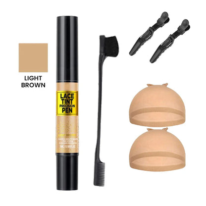 Tinted Lace Precision Parting Pen | Wig Lace Tint with Brush Applicator, Easy to Use & Long-Lasting Formula