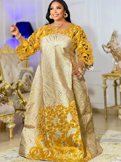 African Women's Traditional Dresses - Dashiki Ankara Bazin Gown Abaya Muslim Kaftan Maxi Long Dress 2026