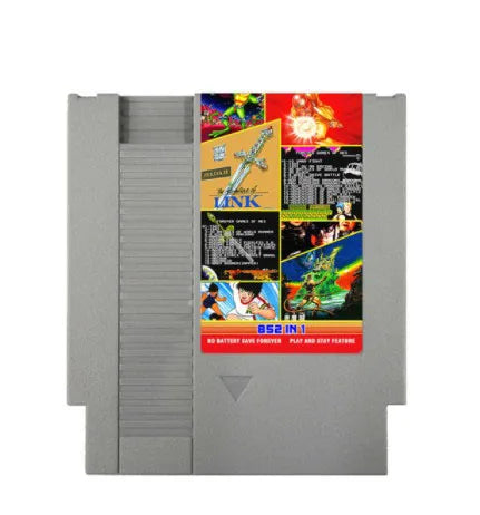 FOREVER DUO NES 852-in-1 Game Cartridge – 1024MBit Flash Chip with 405+447 Games for NES Console