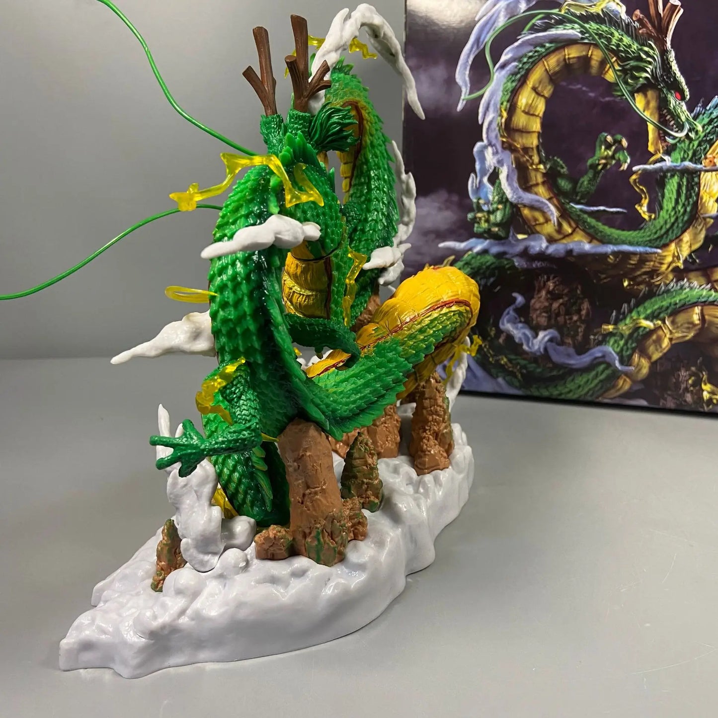 24cm Dragon Ball Anime Figure — Goku & Shenron PVC Statue for Collection & Room Decor