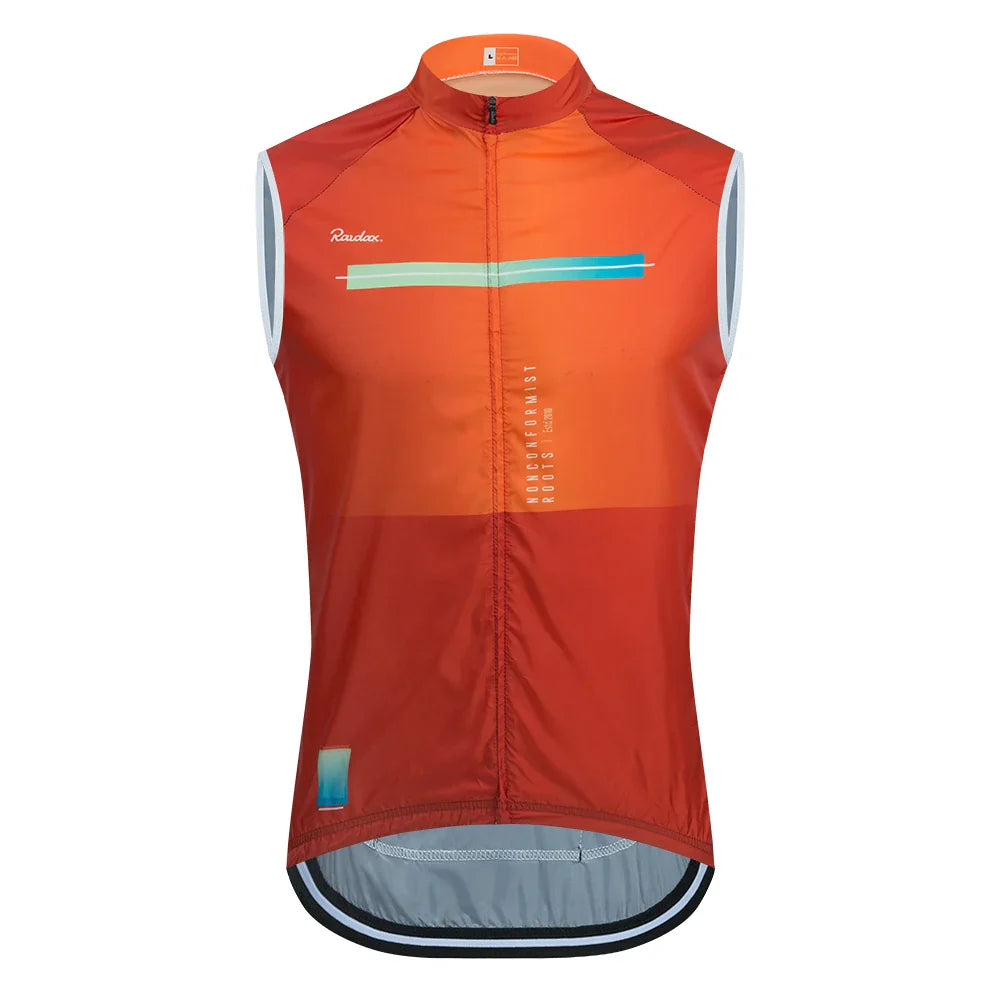Raudax Men's Sleeveless Cycling Vest – Mesh Ciclismo Undershirt, Windproof Gilet for Cycling & Motorcycle