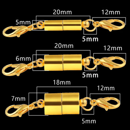 Magnetic Jewelry Clasps - Strong Buckle Connectors with Lobster Clasps for DIY Bracelets, Necklaces & Jewelry Making