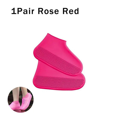 Reusable Waterproof Rain Shoe Covers – Non slip Silicone & Latex Outdoor Walking Shoe Protection