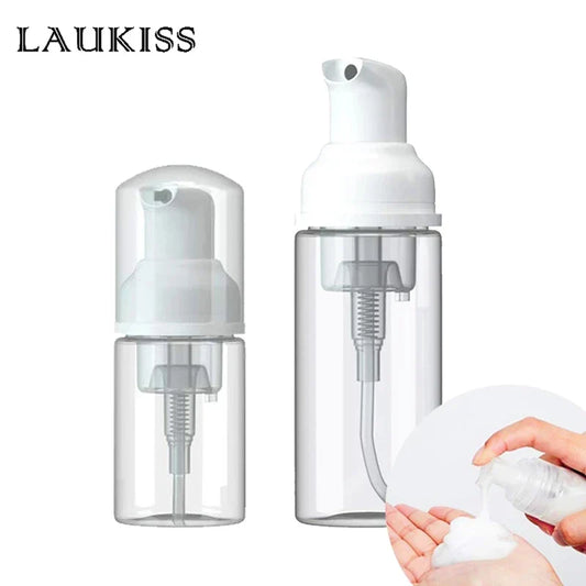 Small Foam Dispenser Pump Bottles - Mini Refillable Plastic Soap Bottles for Travel, Cleaning & Cosmetics (30/60ml)