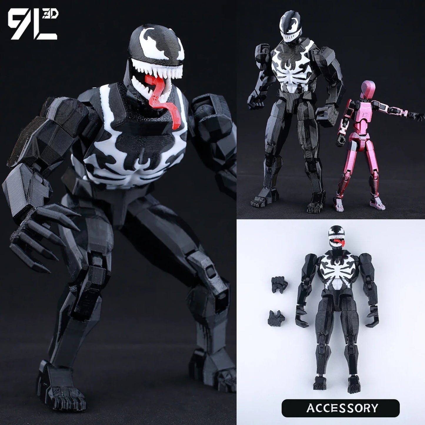 9L3D Superman & Batman Action Figures – Multi-Jointed Poseable LUCKY13 Titan13 Collectible Hero Toys