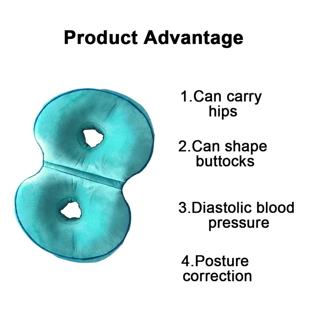 Multifunction Orthopedic Memory Foam Seat Cushion – Dual Comfort Pelvis Pillow for Hip Lift & Pressure Relief