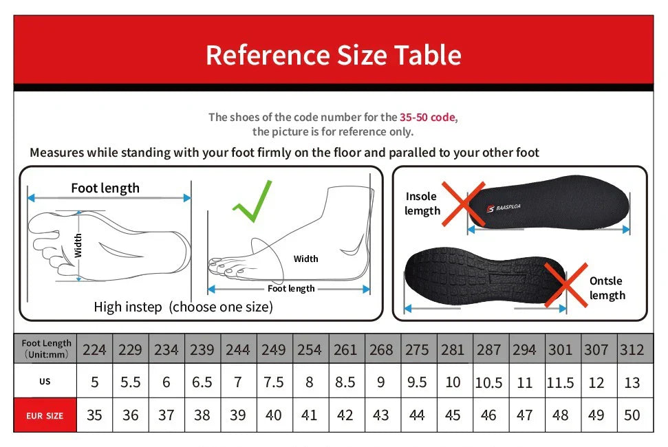 Baasploa Men's Waterproof Hiking Shoes – Anti-Skid, Wear-Resistant Outdoor Sneakers for Travel & Sports