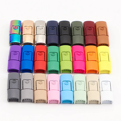 Colorful Metal Buckle No-Tie Shoelaces - Elastic Flat Sneaker Laces with Press Lock for Kids and Adults - Switches Without Ties