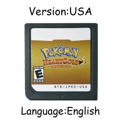 Pokemon Series DS Game Cartridge – Platinum, Pearl, Diamond, HeartGold, SoulSilver, Multilingual for NDS/3DS Consoles