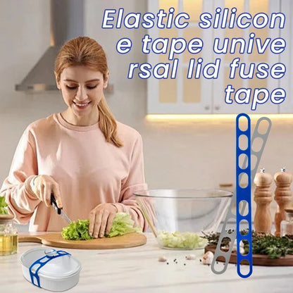 Silicone Lunch Box Fastening Strap – Reusable Universal Lid & Cutlery Holder