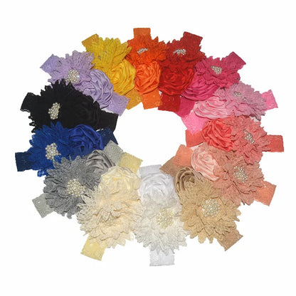 Soft Floral Baby Headband - Princess Headwrap Hair Accessories for Newborn Girls