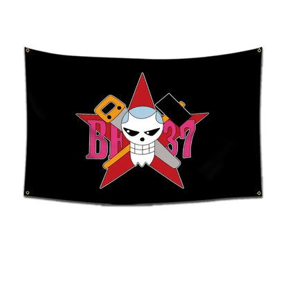 One Piece Pirate Skull Flag – Luffy Straw Hat Pirates Wall Decor & Banner for Kids' Bedroom, Gift