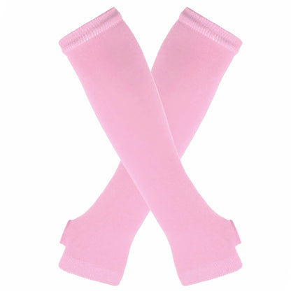 Warm Knitted Long Fingerless Gloves – Striped Elbow Mittens for Women, Fashion Christmas Gift
