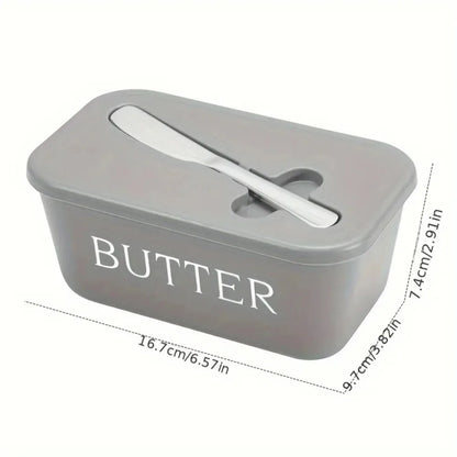 Airtight Butter Dish with Built-In Knife & Slicer – Butter and Cheese Storage Container