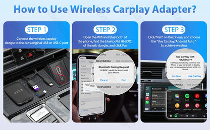 5-in-1 CarPlay AI Box – Wireless Android Auto Adapter and Multimedia Player for YouTube, Netflix, and Auto Connect