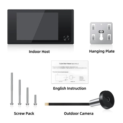 Awapow 3.5" Digital Door Viewer — 120° HD LCD Peephole Camera, 2MP Cat Eye Doorbell Monitor