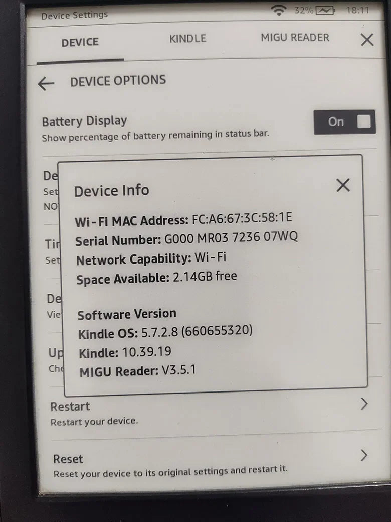 KPW2 Kindle Paperwhite 2 / Kindle 6th Gen with Backlight, Kindle 8th Gen without Backlight, E-Book Reader