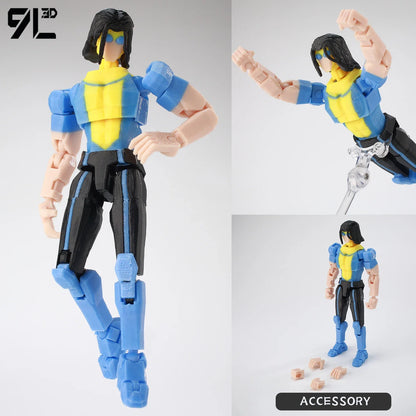 9L 3D Printed Invincible Tech Jacker T13 Lucky13 Action Figure – Multi-Jointed Motorcycle Collectible Model Toy Titan13
