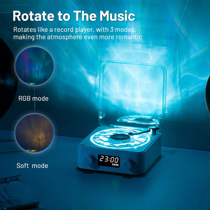 Mini Retro Bluetooth Speaker – Portable White Noise Subwoofer with RGB Lights, Sleep Aid, TF Card Support