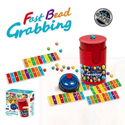 Fast Bead Grab Board Game — Two-Player Strategy Game with Bells, Fun Interactive Game for Kids & Adults