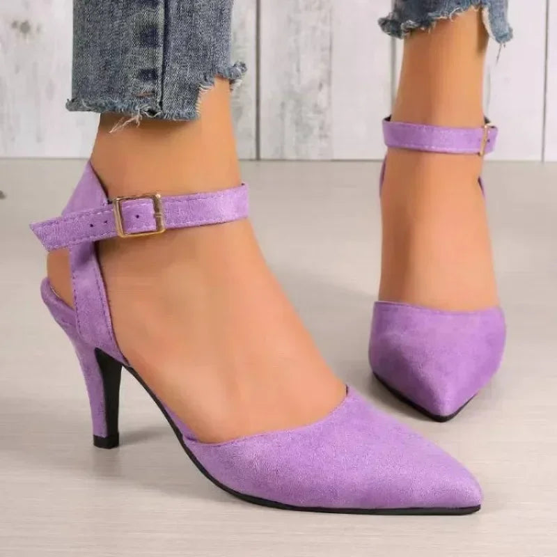 Women’s Fashion Baotou Pumps – Solid Color Sexy Party High Heels, Slender Heel Sandals, Plus Size 43