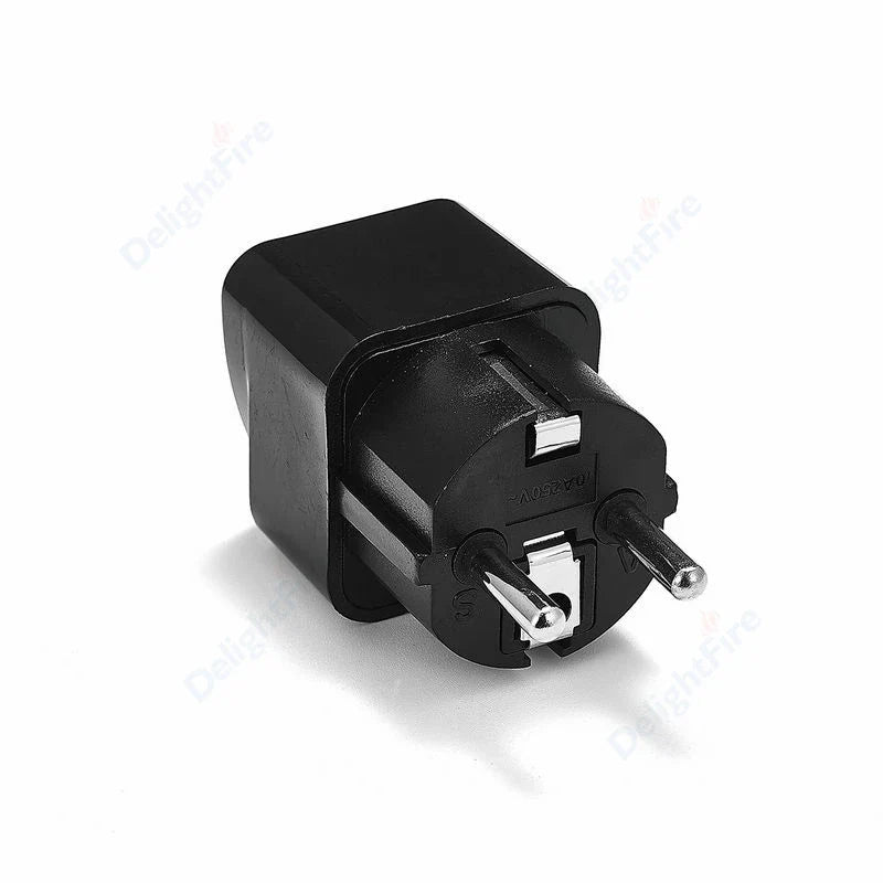 KR Plug Adapter – Multifunction Universal AU, UK, US to EU Type E/F Electrical Socket for France & Spain Travel