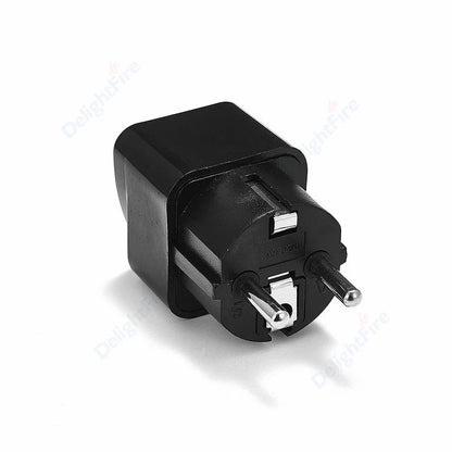 KR Plug Adapter – Multifunction Universal AU, UK, US to EU Type E/F Electrical Socket for France & Spain Travel