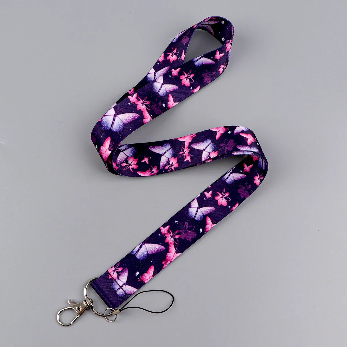 Cartoon Butterfly Lanyard for Keys – Neck Strap ID Badge Holder, Phone USB Keychain Accessories