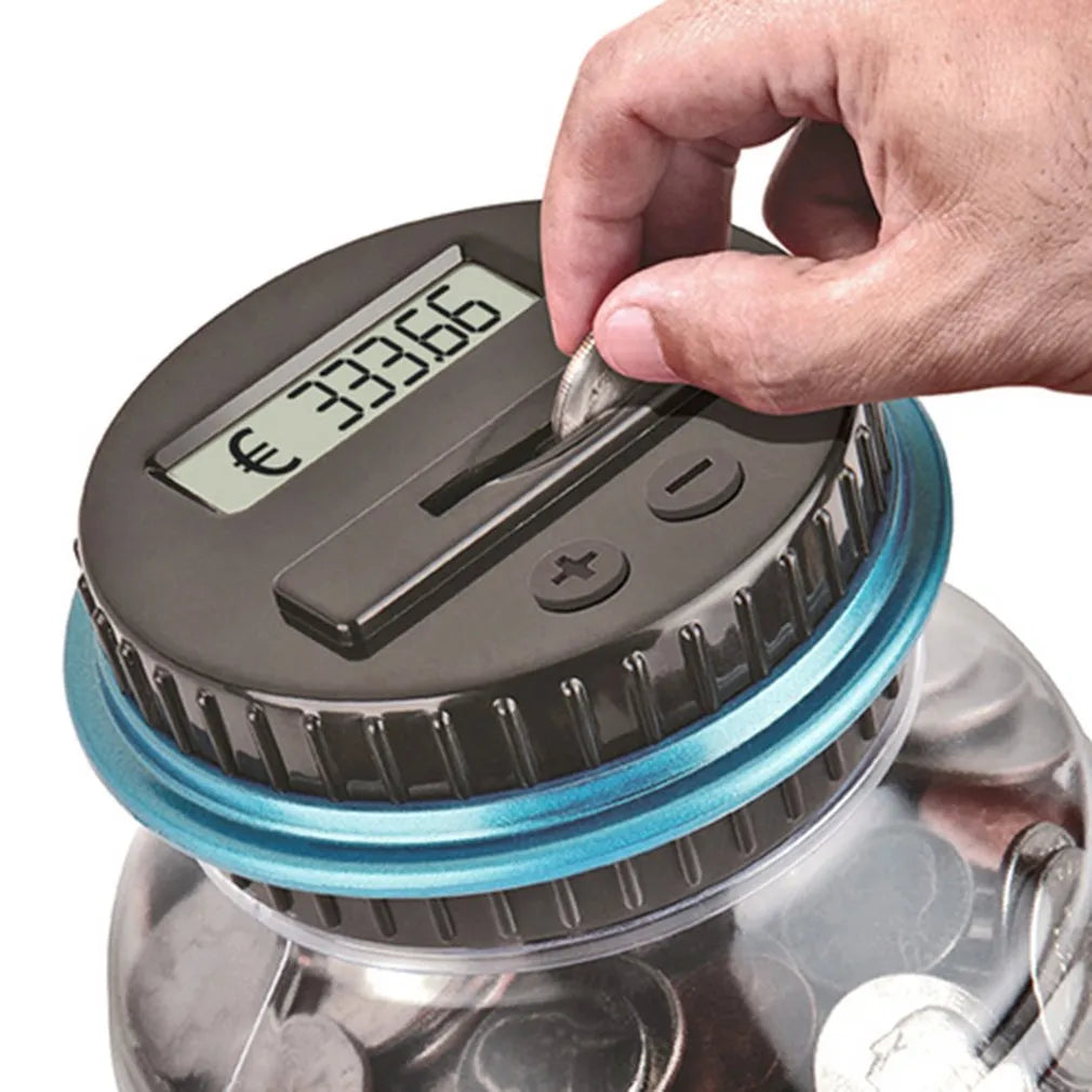 Electronic Piggy Bank with LCD Display - Digital Counting Coin Bank, Money Saving Jar with Coin Counter, Ideal Gift for Saving Money