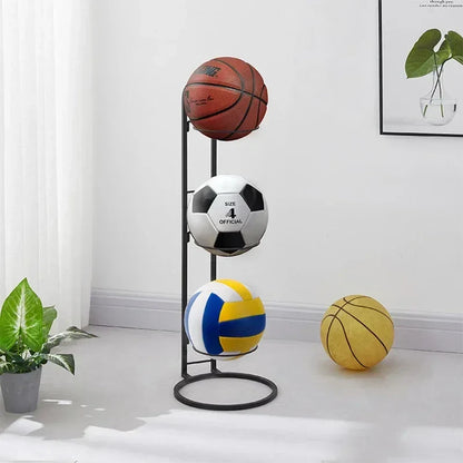 Indoor Children's Basketball Storage Rack: Ball, Football, and Volleyball Holder for Kindergarten