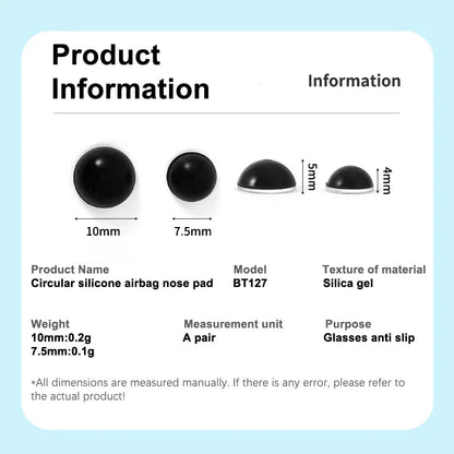 Anti-Slip Silicone Eyeglass Nose Pads – Invisible Self-Adhesive Air Cushion Nose Holders for Glasses Comfort & Fit Support