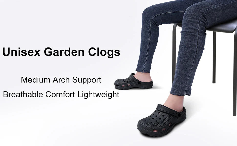Comwarm Men’s Clogs Slippers – Breathable Non-Slip Garden & Beach Sandals for Indoor Outdoor Casual Wear