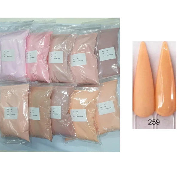 50g/100g Bulk Nude Acrylic Powder - 4-in-1 Solid Crystal Colors for Nail Extension, Dipping & Engraving, Acrylic Monomer