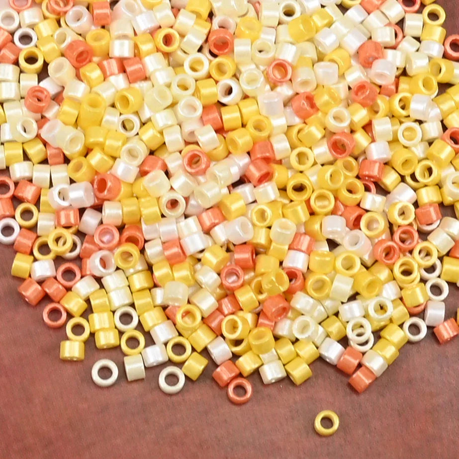 2.5mm Mini Glass Cylinder Beads – Antique Pearl Color Craft Beads for DIY Bracelets & Necklaces Jewelry Making Accessories