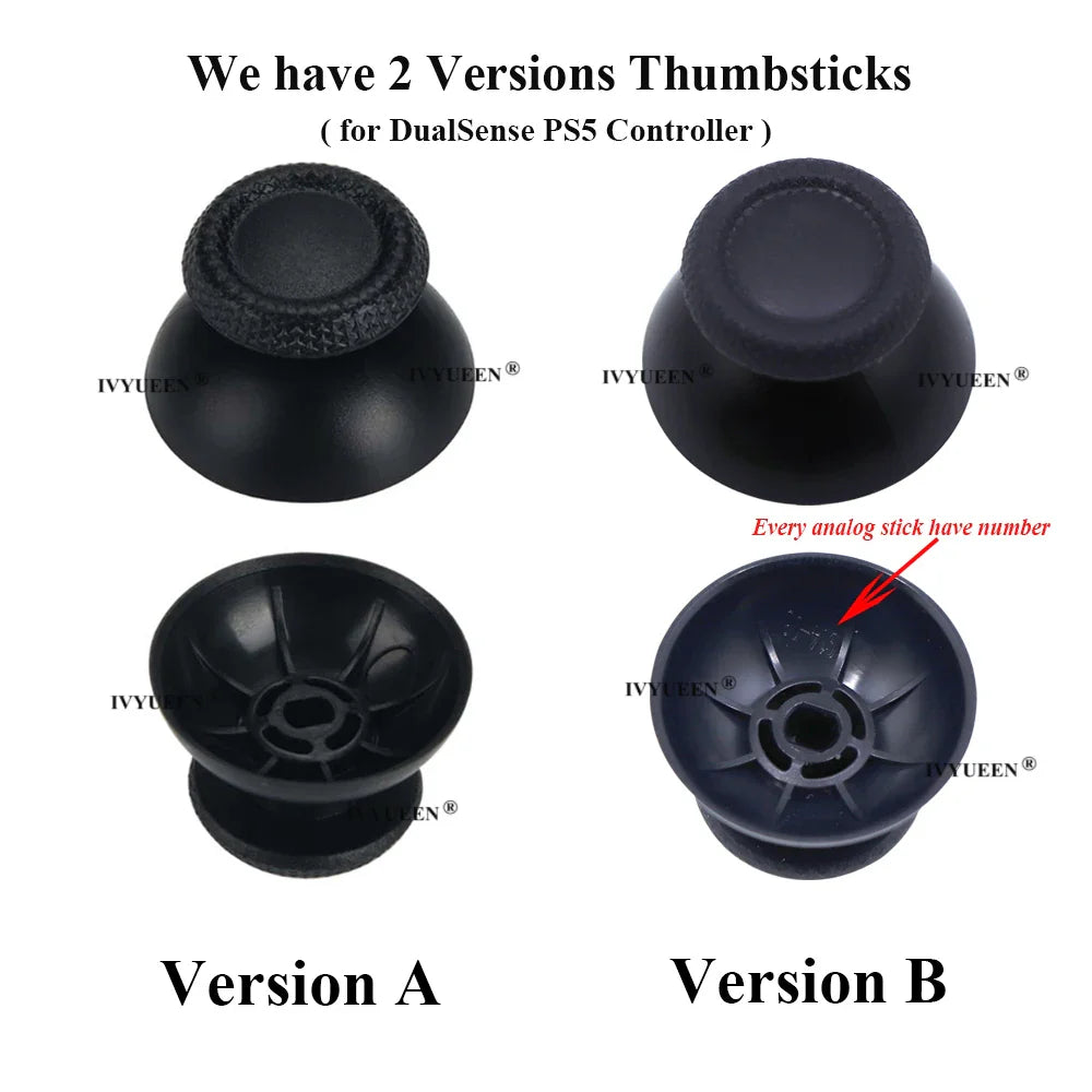 IVYUEEN 100PCS Black Analog Stick Caps – Thumb Grip Covers for PS5, PS4, PS3 & Xbox Controllers