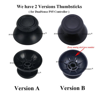 IVYUEEN 100PCS Black Analog Stick Caps – Thumb Grip Covers for PS5, PS4, PS3 & Xbox Controllers