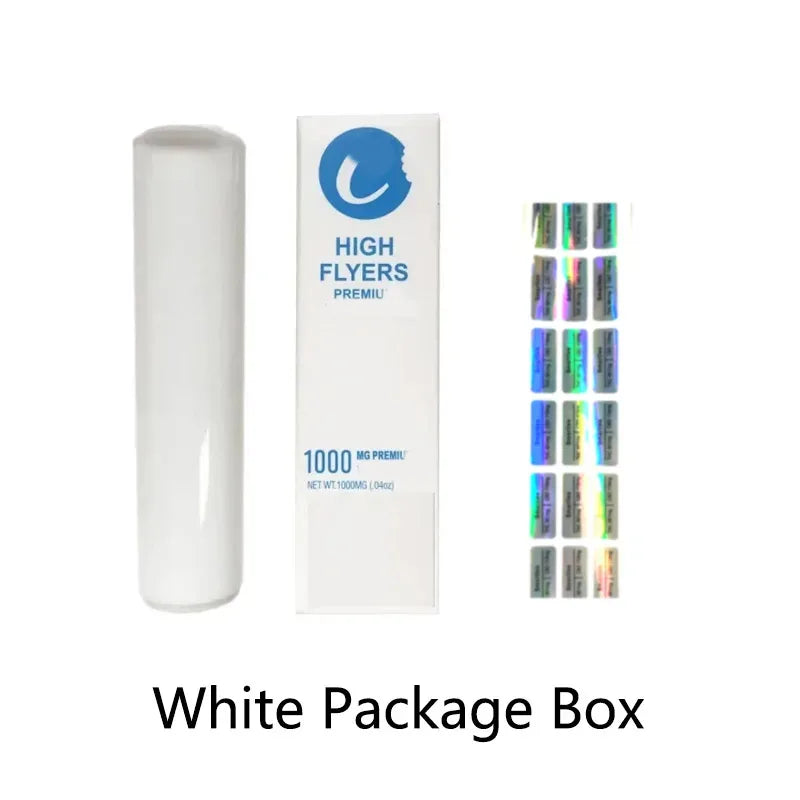 50pcs Cookies 510 Cartridges – White Plastic Tubes with Packing Box & Labels