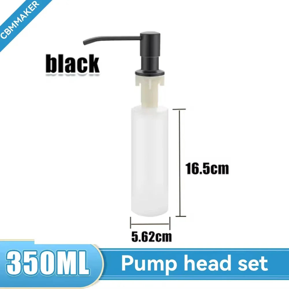 500ml Stainless Steel Liquid Soap Dispenser — Hand Press Pump Bottle for Kitchen Sink