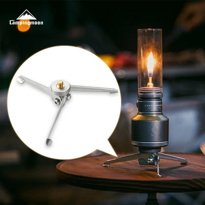 CAMPINGMOON TC-ST Stainless Steel Camera & Light Stand – Foldable Aluminum Tripod for Camping