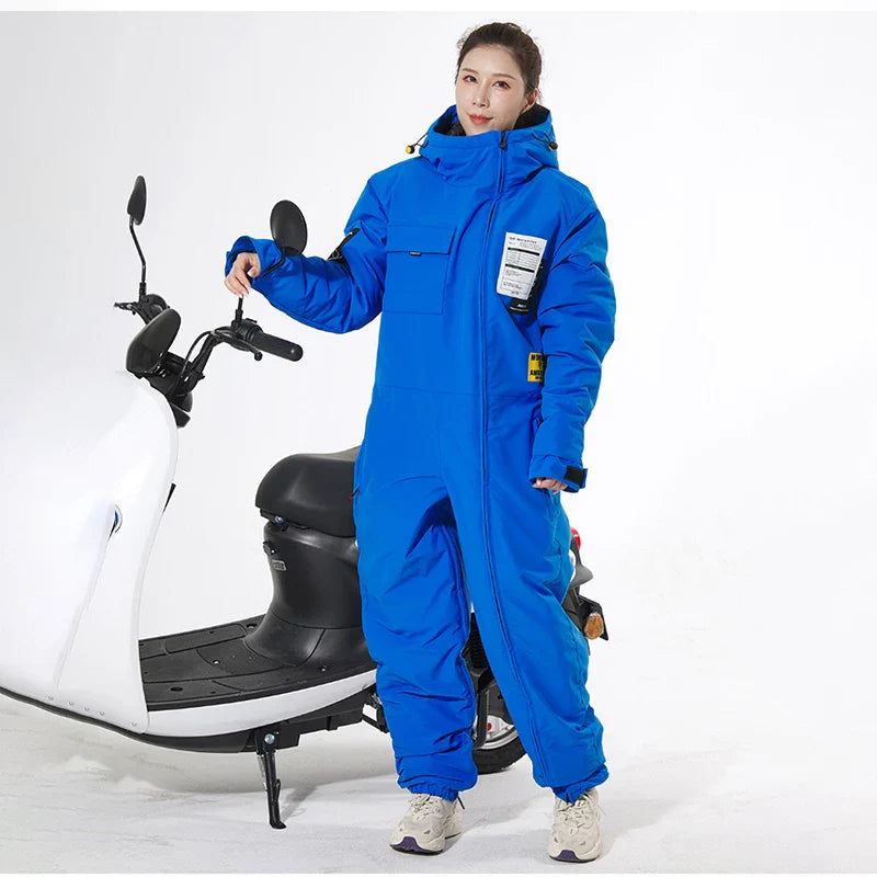 Winter Motorcycle Jacket - ColdProof, Windproof Suit for Men & Women, Cross-Country Gear, Ski & Fishing Velvet Equipment