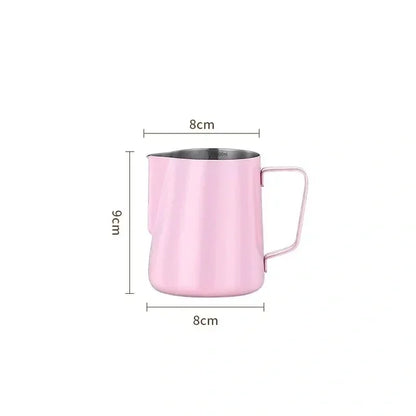 304 Stainless Steel Milk Frothing Pitcher with Measurement Scale – Barista Espresso Coffee Latte Art Jug for Café & Kitchen