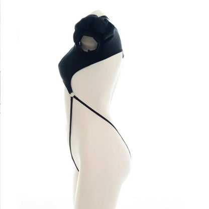 Backless Strappy Bandage Lingerie Set – One-Piece Bikini Costume for Women, Sexy Pajamas & Cosplay Uniform