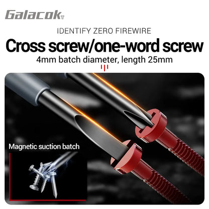 Multifunctional Electrician Test Screwdriver – AC Non-Contact Voltage Tester Pen 70-600V with Red/Green Indicator Lights