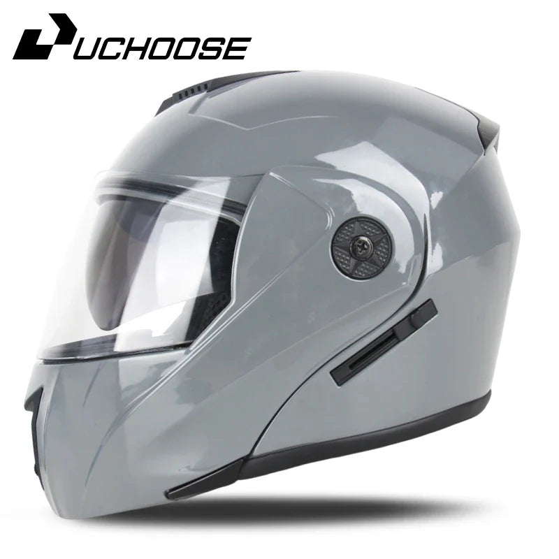 2024 Unisex Modular Motorcycle Helmet – Full Face Flip-Up Dual Lens Racing Helmet for Men & Women