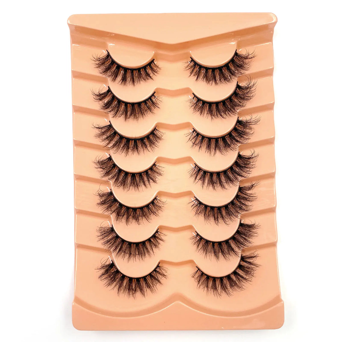 7 Pairs 3D Mink Fur False Eyelashes – Thick Short Dramatic Natural Look Makeup Lashes Wholesale