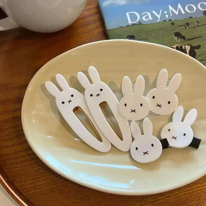 Kawaii Miffy Hairpin – Cute Duck-Billed Side Hair Clip, Versatile Hair Fashion Gift for Girls & Children