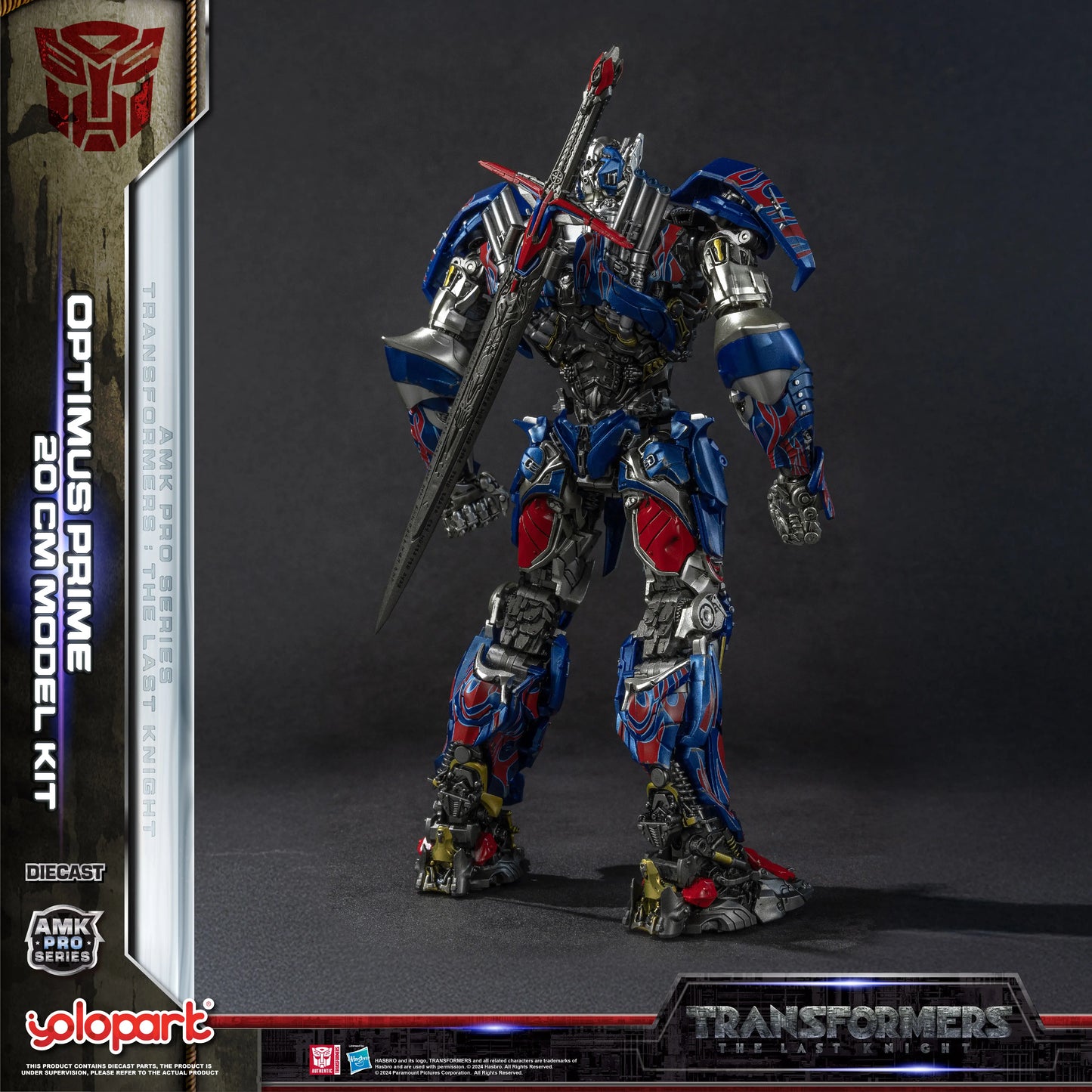 YOLOPARK Transformers Model – The Last Knight AMK PRO 20cm Optimus Prime Action Figure Toy for Boys & Men