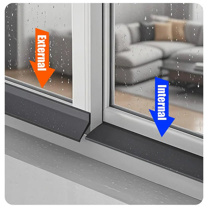 Aluminum Alloy Window Water Blocking Bar – Rain Flashing Board & Waterproof Sealing Strip for Home Windows